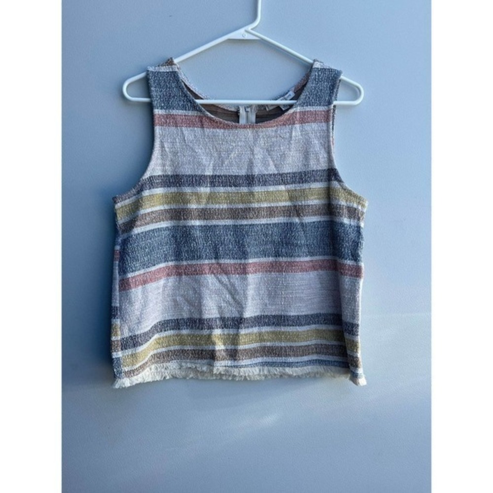 Green Envelope LA Sleeveless Top‎ Blouse Women's Med Multicolor Scoop neck USA